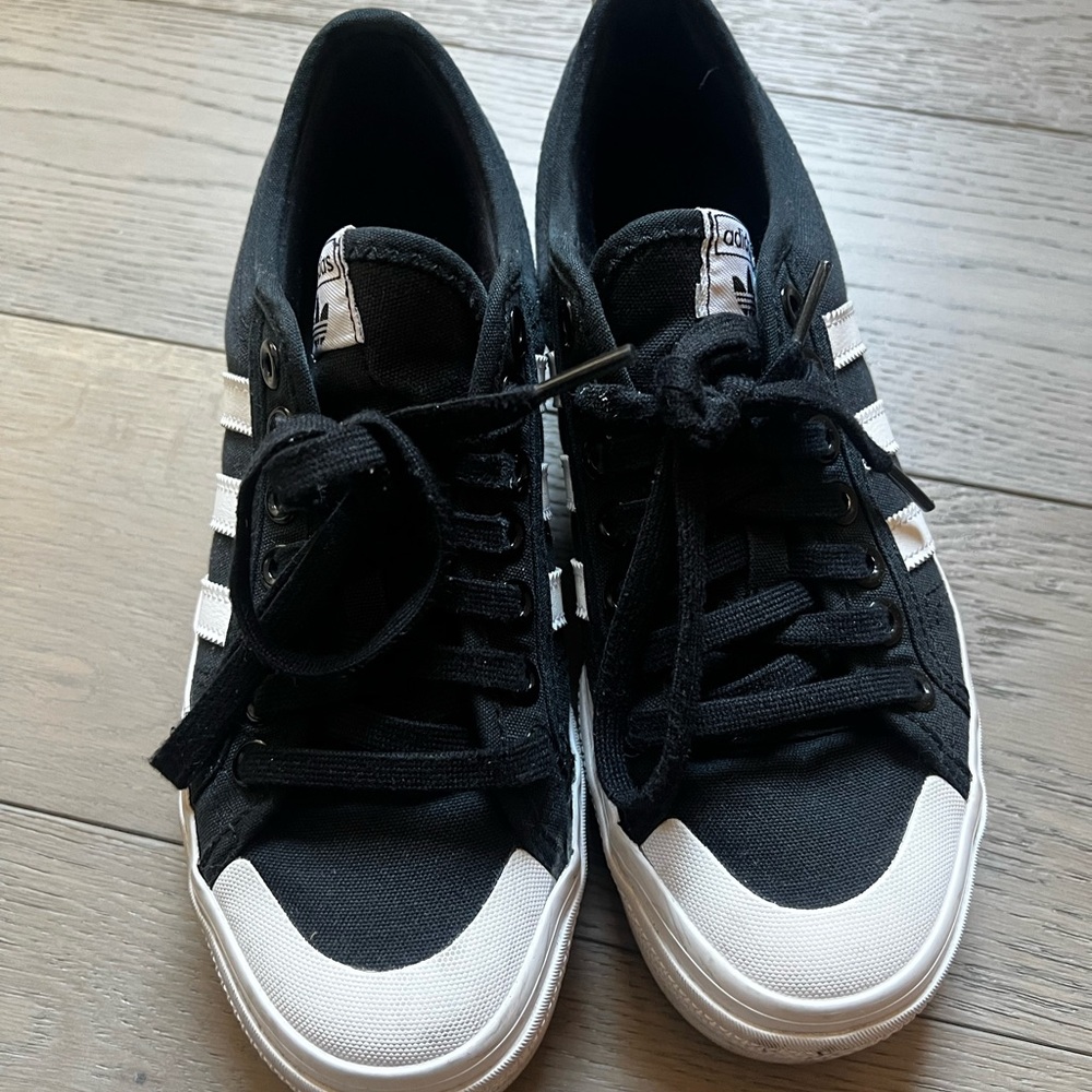 Adidas Black and White Athletic Shoes - Picture 2 of 6